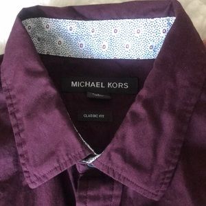 Burgundy Michael Kors Classic Fit Size Small